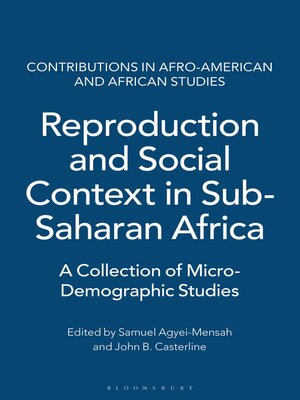 cover image of Reproduction and Social Context in Sub-Saharan Africa
